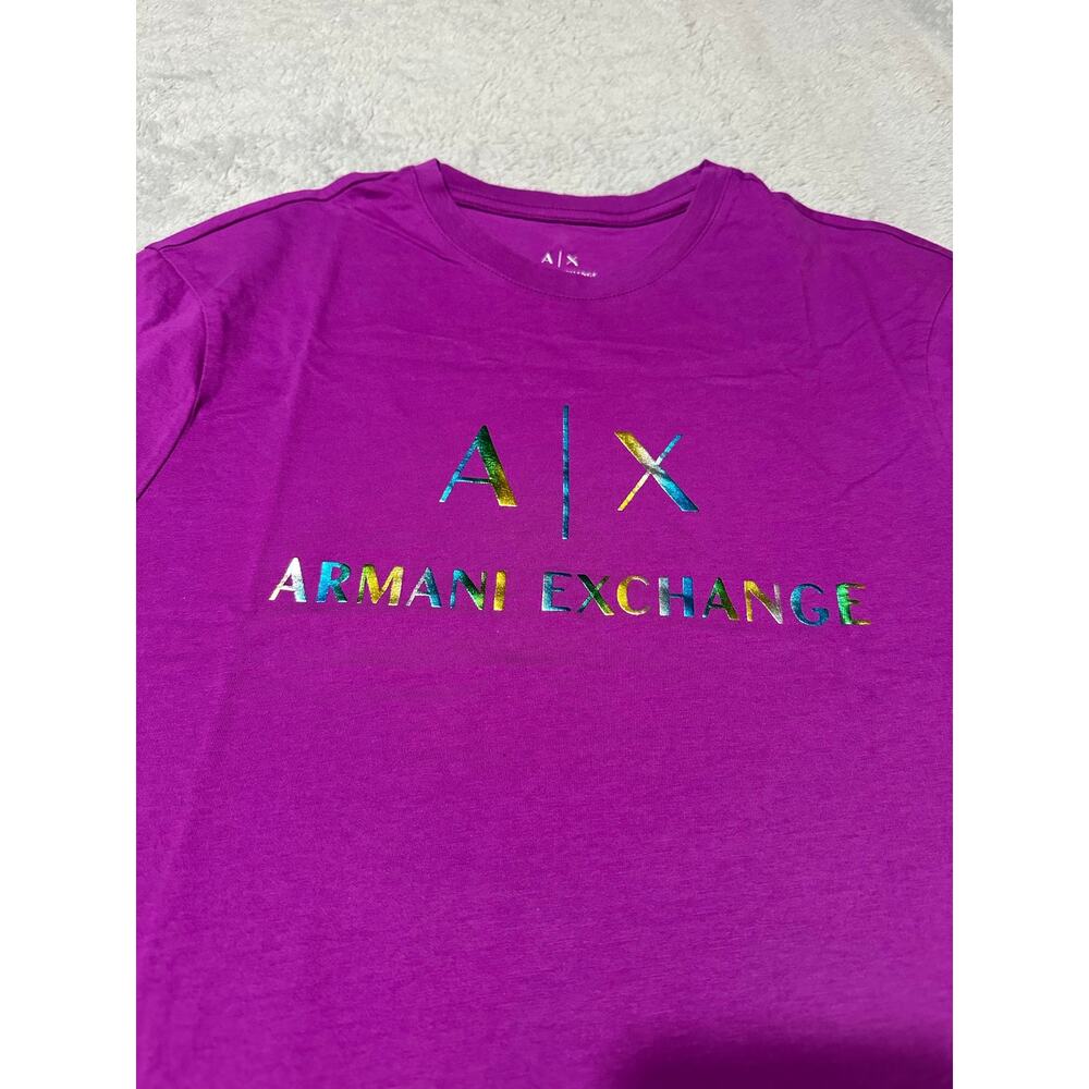 Armani Exchange Purple Pride T-shirt Men's Small - Picture 3 of 5